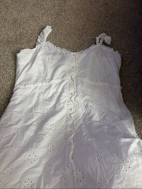 GAP White Eyelet Ruffle Dress